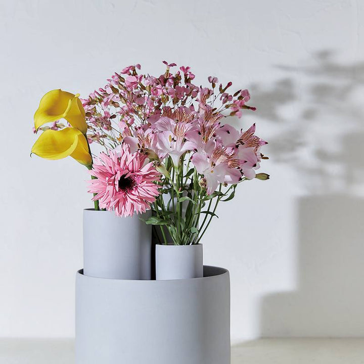 大塚硝子 フラワーマーケット Pro 円柱 フラワーベース ハンドメイド 花瓶 高さ45×15cm クリア 日本製 T-5382CL : 大塚硝子 フラワーマーケット Pro 円柱 フラワーベース