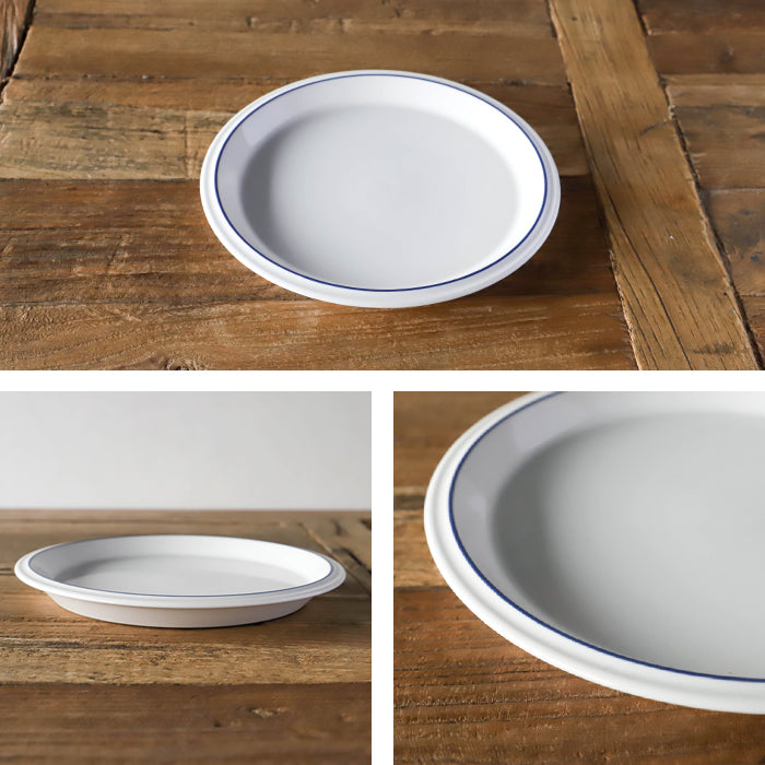 北欧ブルー 深ブルー 21cmプレート[美濃焼] - カフェ食器通販のお店・プチスーベニア セラミックプレミアム浅型ラージプレート - [ブルー] 11インチフラットプレート([ブルー] 11インチフラットプレート)