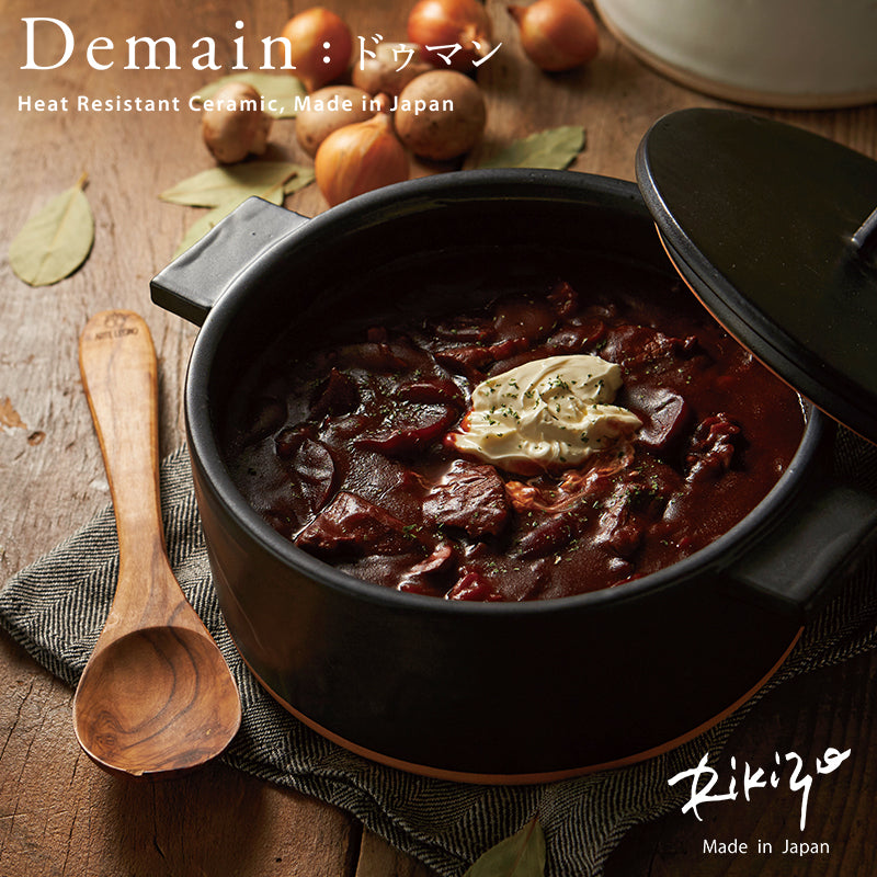 Rikizo　ドゥマン　クレイ鍋 丸利玉樹利喜蔵商店 Rikizo リキゾー ドゥマン ブラック クレイポットL