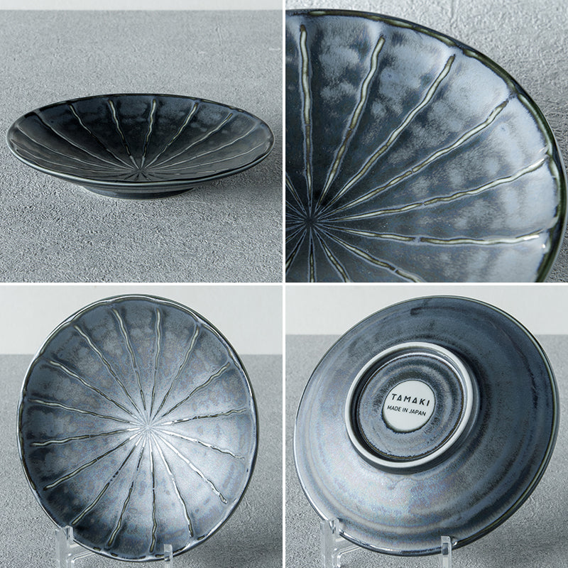 丸利玉樹利喜蔵商店 TAMAKI エアースタック ギンサイ 5寸皿 黒天目