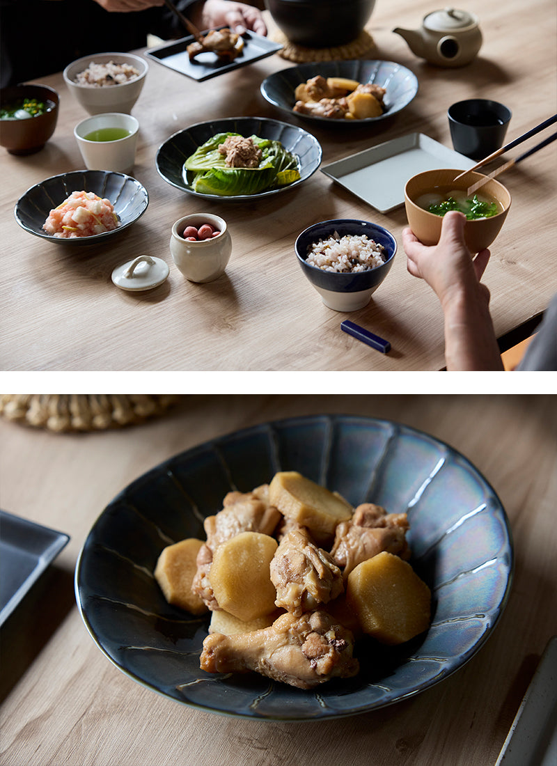 丸利玉樹利喜蔵商店 TAMAKI エアースタック ギンサイ 楕円カレー皿 黒