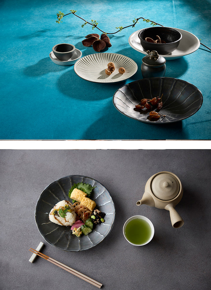 丸利玉樹利喜蔵商店 TAMAKI エアースタック ギンサイ 楕円カレー皿 黒