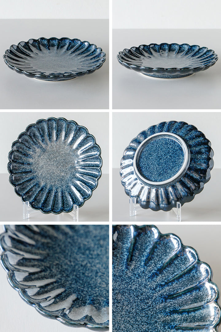 青い花模様の平皿 春峰製 青い花模様の平皿 - メルカリ